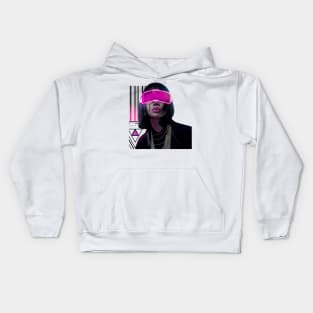 Neon Vaporwave Cyberpunk Girl Kids Hoodie